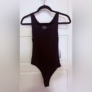 NewBAMBOO Black Scoop Neck Tank Bodysuit